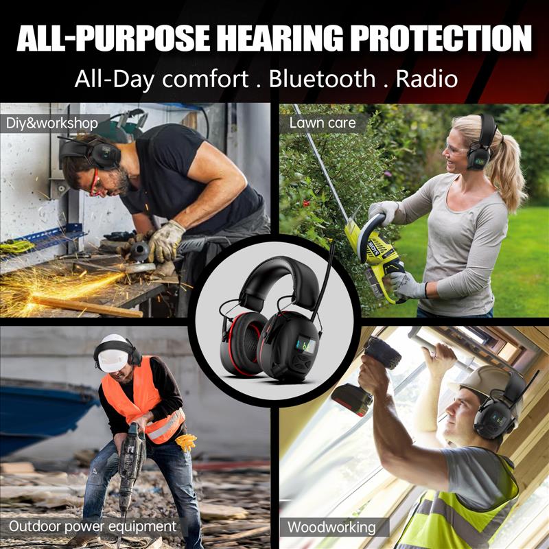 Wireless AM/FM Hearing Protection Earmuffs